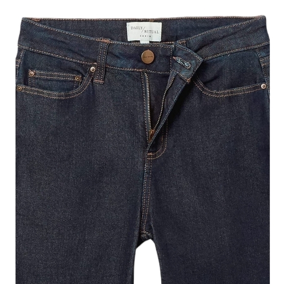 Daily Ritual Dark Wash High Rise Skinny Jeans Size 30Short NWOT - Picture 3 of 9